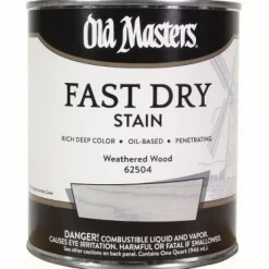Old Masters Semi-Transparent Weathered Wood Oil-Based Alkyd Fast Dry Wood Stain 1 qt