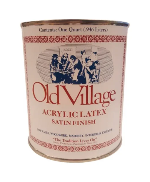 Old Village Satin Soldier Blue Water-Based Acrylic Latex Paint Indoor and Outdoor 1 qt. (Pack of 4)