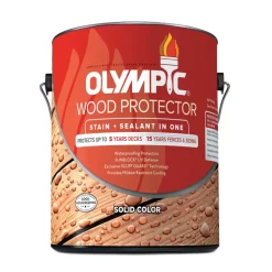 Olympic Solid Tintable Semi-Gloss White Base 1 Base 1 Acrylic Latex Deck, Fence and Siding Stain (Pack of 4)