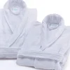 One Size Unisex Adult Bathrobe Extra long 90% Cotton 10% Polyester Ash