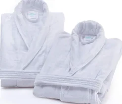 One Size Unisex Adult Bathrobe Extra long 90% Cotton 10% Polyester Ash