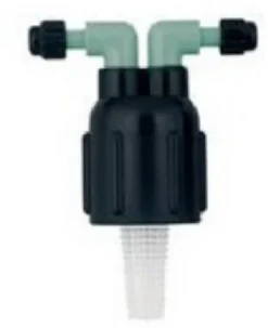 Orbit Plastic Black 2-Port Full Circle Drip Irrigation Manifold 1/2 in. Barb x 1/4 in. NPT