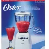 Oster Duralast White Stainless Steel 450W 12-Speed 5-Cups Blender with Glass Jar