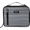 Pack it Black/White Polyester Classic Buckle Handle Lunch Bag Cooler 8.25 H x 4.25 L in.
