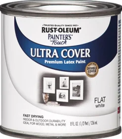 Painters Touch 1990-730 1/2 Pint Flat White Painters Touch™ Multi-Purpose Paint (Pack Of 6)