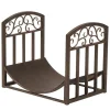 Panacea Brown Brushed Steel Decorative Log Rack