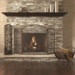 Panacea Colonial Brown Powder Coated Metal Log Rack