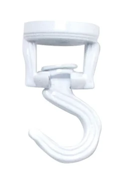 Panacea White Steel 3-9/16 in. H Swivel Swag Hook 1 pk
