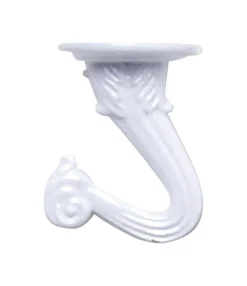 Panacea White Steel 1-1/2 in. H Sturdy Swag Hook 2 pk
