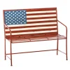 PATRIOTIC METAL BENCH
