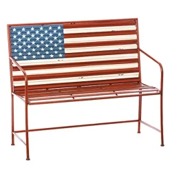 PATRIOTIC METAL BENCH