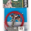 PDQ Red Tie-Out with Spring Vinyl Coated Cable Dog Tie Out Large