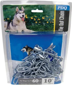 PDQ Silver Steel Dog Tie Out Chain Large