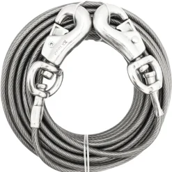 PDQ Silver Tie-Out Vinyl Coated Cable Dog Tie Out X-Large