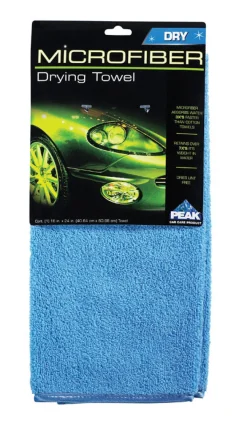 Peak Cotton/Polyester Blue Microfiber Drying Towel 0.5 Thick x 24 L x 16 W in.