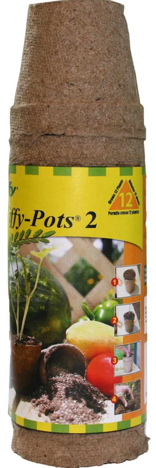 PEAT POTS BRN 2" 12PK