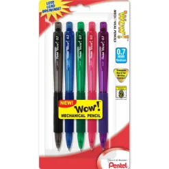 Pentel AL407FBP5M 0.7mm Wow!â„¢ Mechanical Pencil Assorted Colors 5 Count