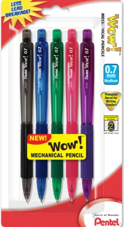 Pentel AL407FBP5M 0.7mm Wow!â„¢ Mechanical Pencil Assorted Colors 5 Count
