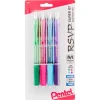 Pentel BX480BP4M1 1.0mm RSVP Super RT Ballpoint Pens Assorted Colors 2 Count