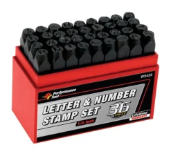 Performance Tool 1/4 in. Letter and Number Stamp Set 36 pk