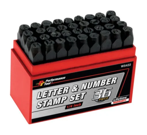 Performance Tool 1/4 in. Letter and Number Stamp Set 36 pk