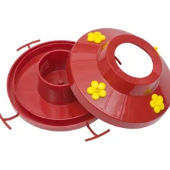 Perky-Pet Hummingbird 16 oz Glass/Plastic Pinch Waist Nectar Bird Feeder 4 ports