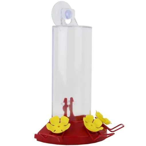 Perky-Pet Hummingbird 8 oz Plastic Window-Mount Nectar Bird Feeder 3 ports