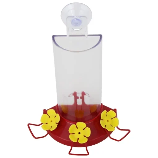 Perky-Pet Hummingbird 8 oz Plastic Window-Mount Nectar Bird Feeder 3 ports