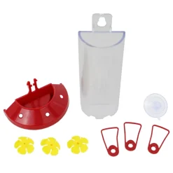 Perky-Pet Hummingbird 8 oz Plastic Window-Mount Nectar Bird Feeder 3 ports