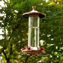 Perky-Pet Hummingbird 12 oz. Copper/Glass Nectar Feeder 4 ports (Pack of 2)