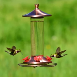Perky-Pet Hummingbird 12 oz. Copper/Glass Nectar Feeder 4 ports (Pack of 2)