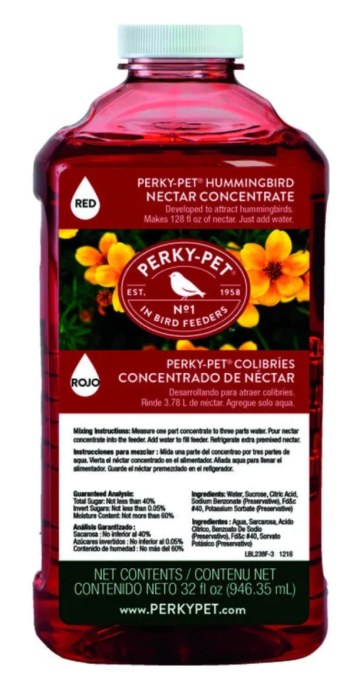 Perky-Pet Hummingbird Sucrose Nectar Concentrate 32 oz