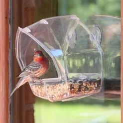 Perky-Pet Wild Bird 1 cups Plastic Window Bird Feeder 1 ports