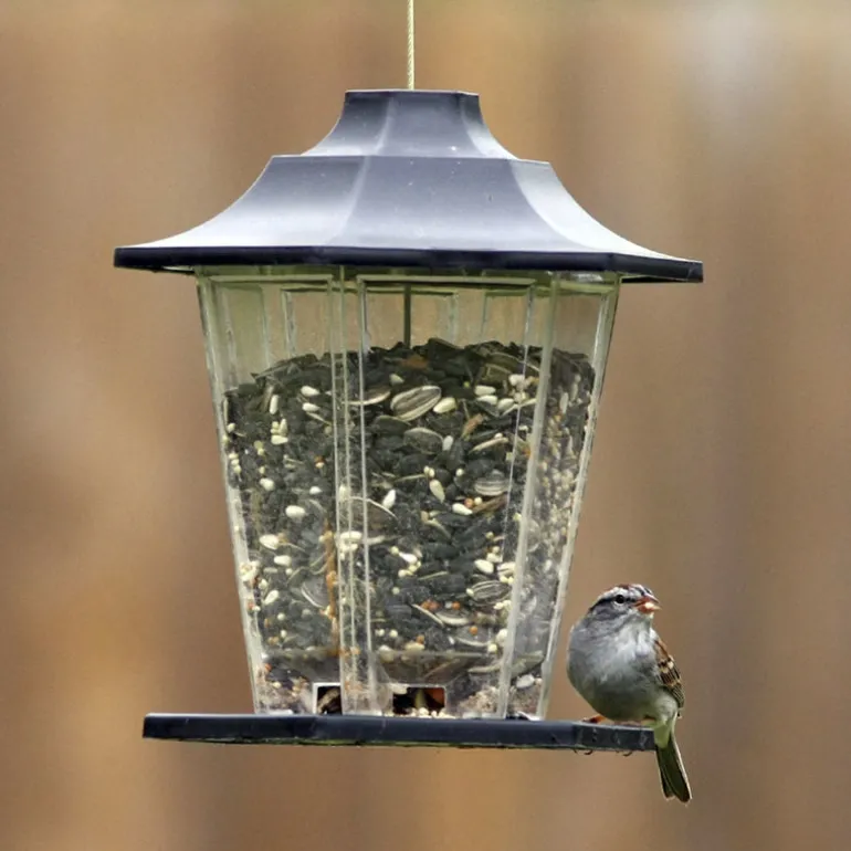 Perky-Pet Wild Bird 1-1/2 lb. Plastic Tube Carriage Seed Feeder 4