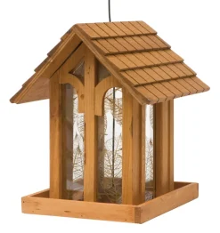 Perky-Pet Wild Bird 3.5 lb Wood Mountain Chapel Bird Feeder 1 ports