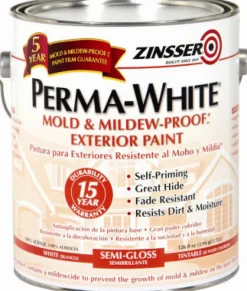Perma-White Semi-Gloss Mold & Mildew-Proof Exterior Paint, 1-Qt.