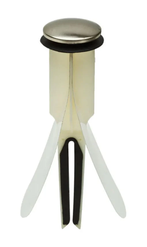 PF WaterWorks HairFREE NA Dia. Brushed Nickel Plastic Pop-Up Drain Stopper