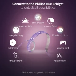 Philips Hue 40 in. L White LED Smart-Enabled Strip Light Extension 1 pk