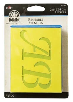 Plaid FolkArt 2 in. Card Stock Letters Stencil 48 pk (Pack of 3)