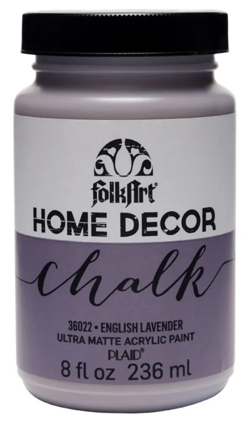 Plaid FolkArt Flat Chalky Finish English Lavender Hobby Paint 8 oz. (Pack of 3)