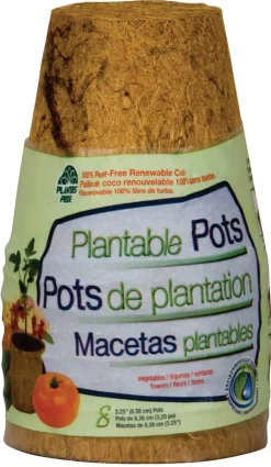 Planters Pride Biodegradable Coconut Fiber Peat Pot 3.25 x 3 x 9 in.