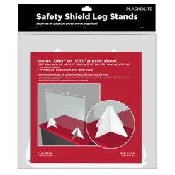 Plaskolite Thin Gauge Safety Shield Leg Stands