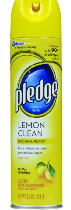 Pledge Sc Johnson Lemon Furniture Polish Spray 9.7 oz. (Pack of 12)