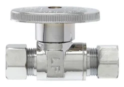 Plumb Pak 3/8 in. Compression X 3/8 in. Compression Brass Straight Valve