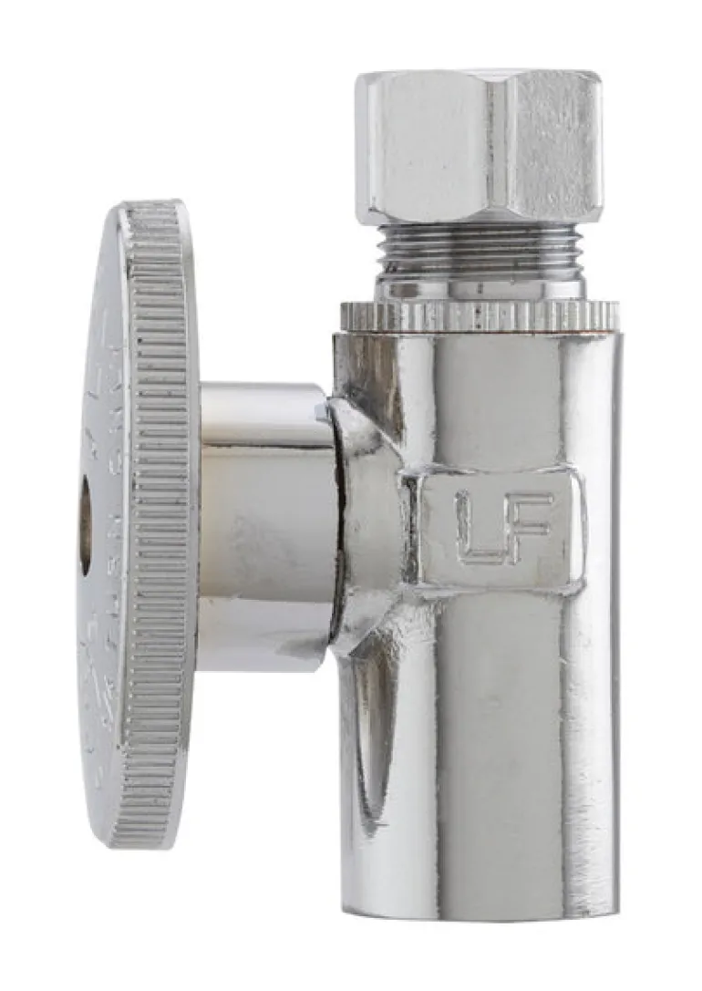 Plumb Pak 1/2 in. Copper Sweat X 3/8 in. Compression Brass Straight Valve