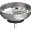 Plumb Pak 3-1/2 in. D Black/Silver Stainless Steel Replacement Strainer Basket