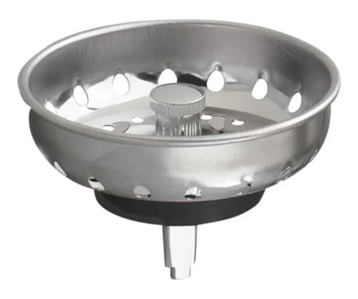 Plumb Pak 3-1/2 in. D Black/Silver Stainless Steel Replacement Strainer Basket