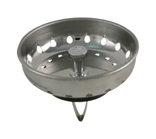 Plumb Pak 3-1/2 in. D Brushed Silver Stainless Steel Strainer Basket