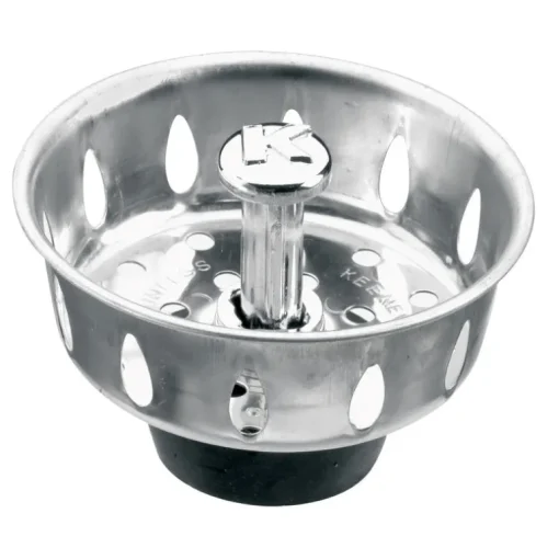 Plumb Pak 3-1/2 in. D Chrome Silver Stainless Steel Replacement Strainer Basket