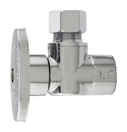 Plumb Pak 3/8 in. FIP in. X 3/8 in. Compression Brass Angle Valve
